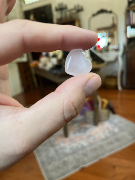 Mini rose quartz heart